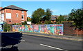 Colourful railway bridge, Comberton Hill, Kidderminster