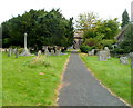 SO3141 : Churchyard path, Dorstone by Jaggery