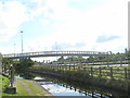 Footbridge over the M60 and Rochdale Canal