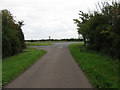 Junction of minor lane from Crouch Farm with the A361