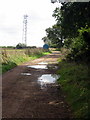 Farm track and phone mast