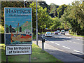 Hastings and St. Leonards sign, A259 Rye Road