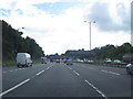 SJ8188 : M56 approaching Hollyhedge Road overbridge by Colin Pyle