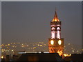 Bradford: City Hall clock tower by night