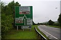 SJ2104 : The A483 approaching the Sarn-y-bryn-caled roundabout by Bill Boaden