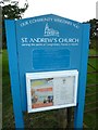 St Andrew, Congresbury: sign