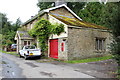 Postbox on house, Llanbardan-y-garreg, Powys