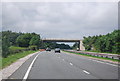 A55 approaching Nant Ddu Road Bridge