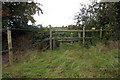 Stile on the path to Thornborough Mill