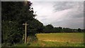 Footpath sign near Penlan Hall Lane