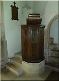 SY8093 : St Laurence, Affpuddle: pulpit by Basher Eyre