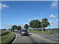 SE8542 : Approaching  Shiptonthorpe  roundabout  A1079 by Martin Dawes