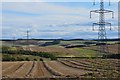 Power lines and farmland, Blackerstone