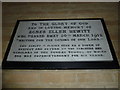 Gurnard, All Saints: memorial to a Sunday School Superintendent