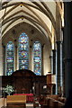 TQ3181 : Altar and Stained Glass Window, Temple Church, London EC4 by Christine Matthews