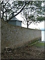 SX9787 : Riversmeet House - wall, gazebo and River Exe by Chris Allen