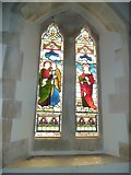 SY7994 : St. John the Evangelist, Tolpuddle: stained glass window (h) by Basher Eyre