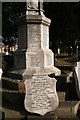 Louth war memorial: detail