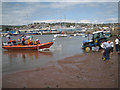 SX9372 : The lifeboat nears the shore, Teignmouth by Robin Stott