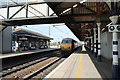 Train passing through Grantham Station