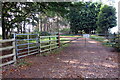 Gates onto the bridleway