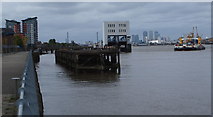TQ4379 : Woolwich, SE18 - Free Ferry Area by David Hallam-Jones