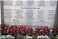 Names on the war memorial (WWII)