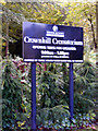 Crownhill Crematorium Sign