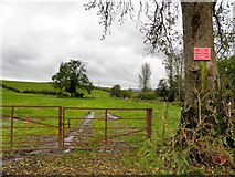 H4869 : Warning notice and gate, Aghagallon by Kenneth  Allen