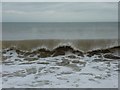 SZ2991 : Milford on Sea: a wave breaks just offshore by Chris Downer
