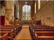 NY5563 : Lanercost Priory Church (Nave and East Window) by David Dixon