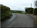 Sharp bend on Hill Lane