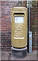 SO7225 : Gold post box, Church Street, Newent by Bob Embleton