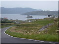 NL6798 : Castlebay: heading into the village from the east by Chris Downer