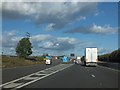 Northbound exit slip from M42 at junction 10