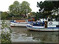 Trip boats moored on the Thames at Kingston