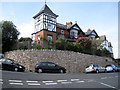 Retaining wall, corner of Higher Brimley