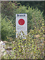 TM3863 : Railway Branch Stop Sign by Geographer