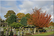 NS2849 : Dalry Cemetery by Leslie Barrie
