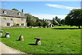 Green and houses at Wyck Rissington