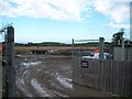 Entrance to the construction site at the Railway Museum, Downpatrick