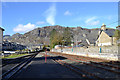 Railway tracks west of Blaenau Ffestiniog station