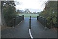 SK4833 : A footbridge has new fences and bollards by David Lally