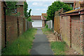 The footway between Willow Drive and Rowan Close