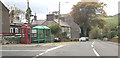 Phone box and bus stop in Llanaelhaearn