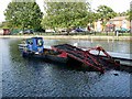 Weedcutting boat on the River Witham