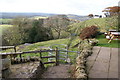 Footpath leaving the Hanging Gate