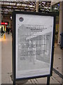 TQ2878 : London Victoria station: notice of memorial ceremony to the Unknown Warrior by Christopher Hilton