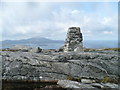 NL6491 : The trig point on Carn Ghaltair on Sandray by Clive Giddis