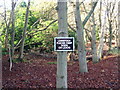 Sign post on footpath